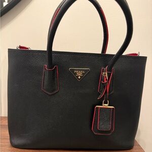 Classic Prada Saffiano Double Bag Tote